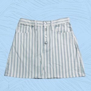 Madewell Striped Denim Skirt Size 26